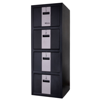 Archivero con caja fuerte - 3 gavetas + 1 caja