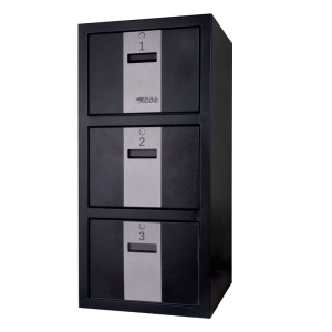 Archivero con caja fuerte - 2 gavetas + 1 caja