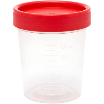 SAMPLE COLLECTION CUP (Plastic World) Sterile 100 ML. 1 pc.