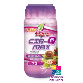 SUPRA CIR-Q MAX CON CURCUMA 500MG C/72 CAPSULAS