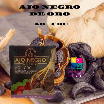 AJO NEGRO DE ORO AO-CRC 2 FRASCOS C/30 TABLETAS CADA UNO