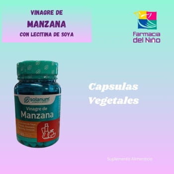 VINAGRE DE MANZANA (SOLANUM) 600MG 90 CAPSULAS