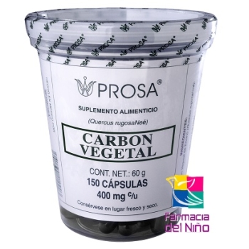 CARBON VEGETAL (Prosa) 400MG CON 150 CAPSULAS