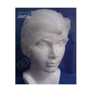 COFIA PLISADA DESECHABLE TIPO ACORDEON COLOR BLANCO, UNIDAD C/100 PZ.